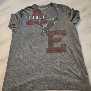 American Eagle Outfitters Gray Tee with Red Detail